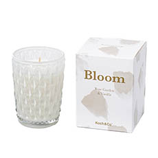 Scented Candle Bloom White Rose Garden & Vanilla (6.5x9cmH)