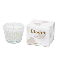 Scented Candle Jars & Containers - Scented Candle Bloom White Rose Garden & Vanilla (7.5x6cmH)
