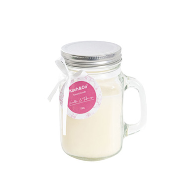 Scented Candle Jars & Containers - Scented Mason Jar Candle Ivory Vanilla Tuberose (8x13cmH)