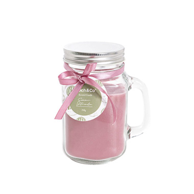 Scented Candle Jars & Containers - Scented Mason Jar Candle Pink Summer Watermelon 250g 8x13cmH