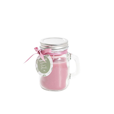 Scented Candle Jars & Containers - Scented Mason Jar Candle Pink Summer Watermelon (6x8cmH)