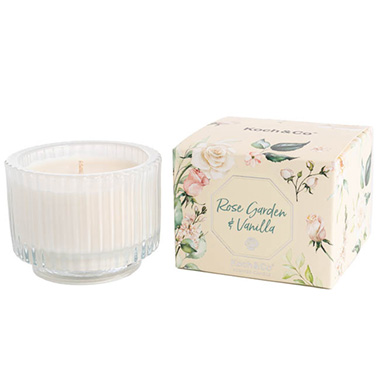 Scented Candle Jars & Containers - Scented Candle Bloom II Rose Garden & Vanilla 170g (9x7cmH)