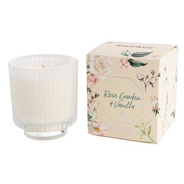 Scented Candle Jars & Containers - Scented Candle Bloom II Rose Garden & Vanilla (7.8x8.5cmH)