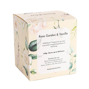 Scented Candle Bloom II Rose Garden Vanilla 150g(7.8x8.5cmH)
