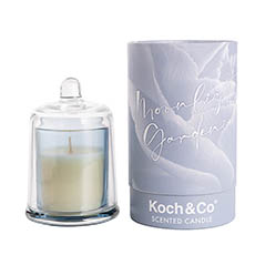 Scented Candle Jars & Containers - Scented Candle Nordic Cloche Moonlight Gardenia (10x16cmH)