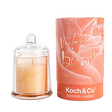 Scented Candle Jars & Containers - Scented Candle Nordic Cloche Nectarine Blossom (10x16cmH)