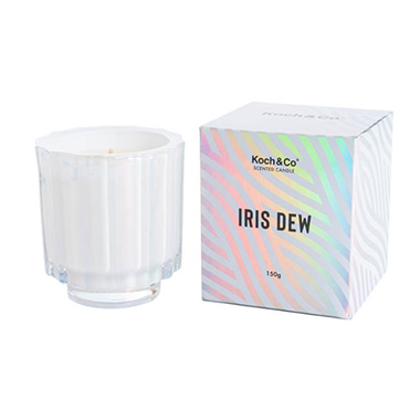 Candles - Scented Candle Jars & Containers - Scented Candle Irridescent Iris Dew (8x8.5cmH)