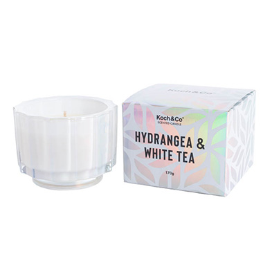 Scented Candle Jars & Containers - Scented Candle Irridescent Hydrangea & White Tea (9x7cmH)