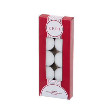 Tealight Candles - Tealight Candle 9 Hour Premium Pack 10 White (38mmx25mmH)