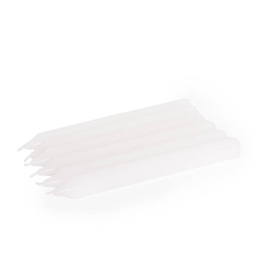 Taper Dinner Candle White (20cmH) Pack 6
