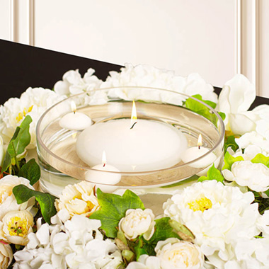 Floating Candles - Floating Candle 21 Hour Extra Large White (15Dx5cmH)