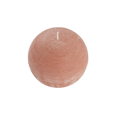 Fleur Ball Candle Peach (10cmD)