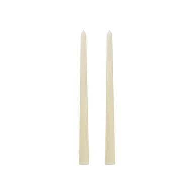 Dinner Candles - Signature Taper Dinner Candle Pack 2 Ivory (2x25cmH)