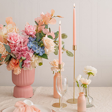 Dinner Candles - Signature Taper Dinner Candle Pack 2 Pale Pink (2x25cmH)