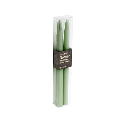 Signature Taper Dinner Candle Pack 2 Pale Sage (2x25cmH)