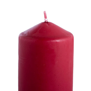 Dome Pillar Candle Red 30 Hours (5x10cmH) Pack 3