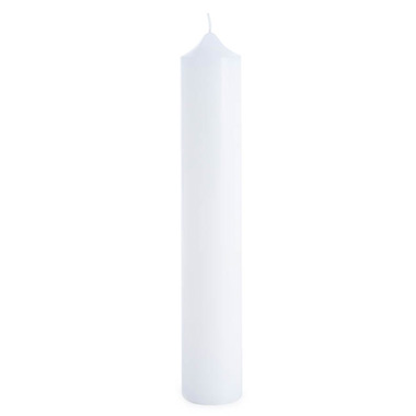 Church Pillar Candle White (5x30cmH) 76Hr
