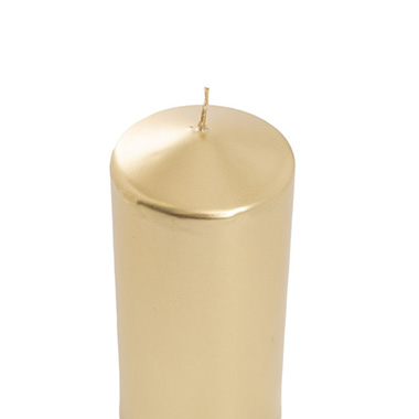 Church Pillar Candle Gold (7x20cmH) 98Hr