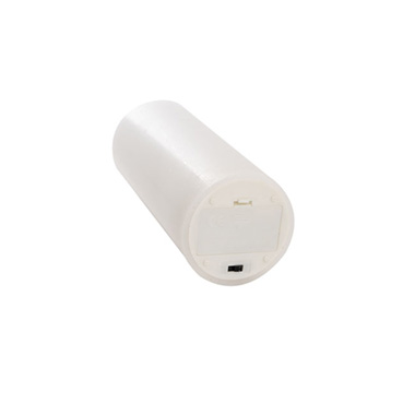 Wax LED Trueflame Flickering Pillar Candle White (7.5X20cmH)