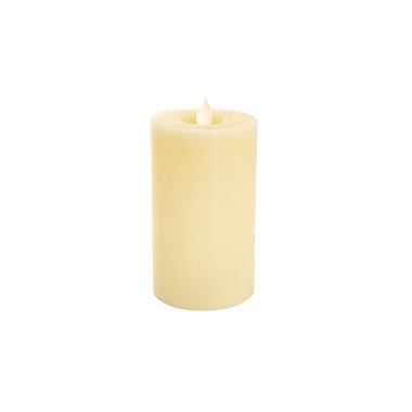 LED Pillar Candles - Wax LED Swing Flickering Pillar Candle Ivory (7.5Dx13.5cmH)