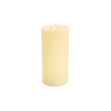 LED Pillar Candles - Wax LED Swing Flickering Pillar Candle Ivory (7.5Dx16cmH)