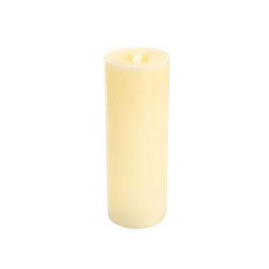 LED Pillar Candles - Wax LED Swing Flickering Pillar Candle Ivory (7.5Dx20cmH)