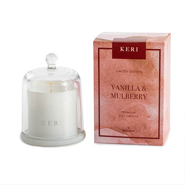Keri Limited Soy Candles - Cloche Vanilla & Mulberry Soy Candle Petite 110g