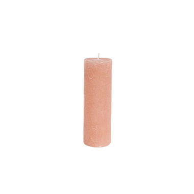 Pillar Candles - Fleur Pillar Candle Peach (5x15cmH)