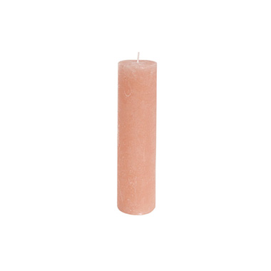 Pillar Candles - Fleur Pillar Candle Peach (5x20cmH)