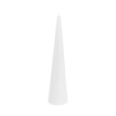 Fleur Cone Candle White (7x30cmH)