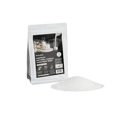 Crystal Natural Candle Sand Wax with 10 Wicks White (300g)