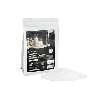 Crystal Natural Candle Sand Wax with 20 Wicks White (500g)