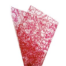 Cello Pattern - Cello Clear 40mic Lace Red 100 Pack (50x70cm)