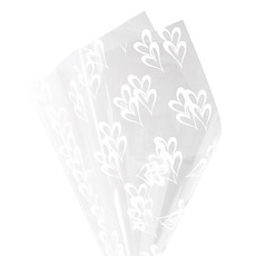Cello Clear Bold Heart 40mic White Pack 100 (50x70cm)