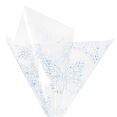 Cello Pattern - Cello Clear 40mic Butterflies Baby Blue Pack 100 (50x70cm)