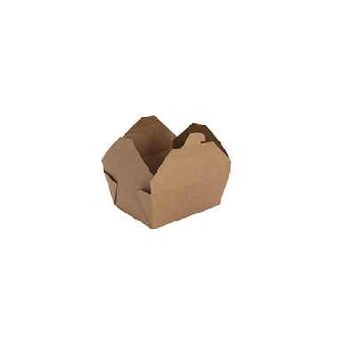 Patisserie & Cake Boxes - Food Pail Small Pack No.1.5 Brown (140x110x60mmH)