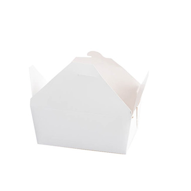 Patisserie & Cake Boxes - Food Pail Medium Pack No.2 White (200x140x50mmH)