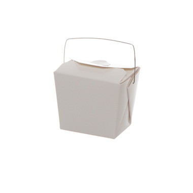 Patisserie & Cake Boxes - Food Pail 225gm (8oz) Takeaway Container White (62x46x66mmH)