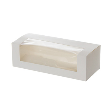 Patisserie Window Box 10 White (260x110x80mmH)
