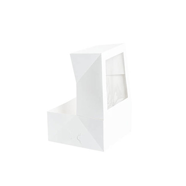 Patisserie Square Window Box 9 Deep White (240x240x120mmH)
