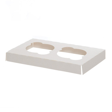 Patisserie & Cake Boxes - Cupcake Insert Double Cupcakes White (105x175x20mmH)