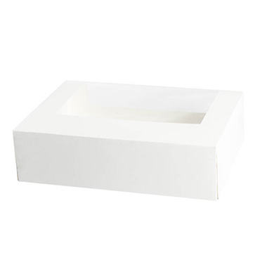 Patisserie & Cake Boxes - Patisserie Window Box 12 Cupcakes White (360x255x100mmH)