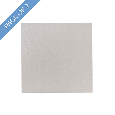 Cake Boards - Cake Board Wrapped Card 12 Square Silver Pk2 (30x30x1cmH)