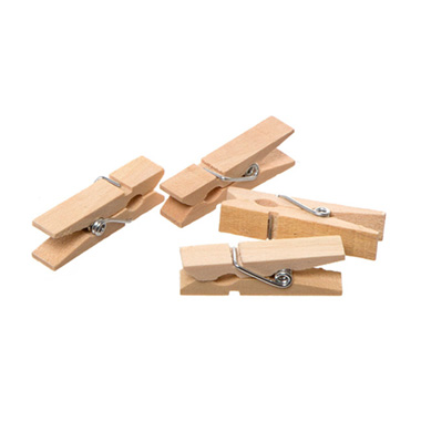 Decorative Pegs - Wooden Peg Natural (35mm) Pack 25