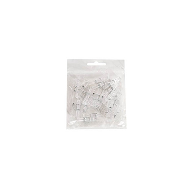 Plastic Craft Pegs Pack 25 Clear (35mm x 5mm)