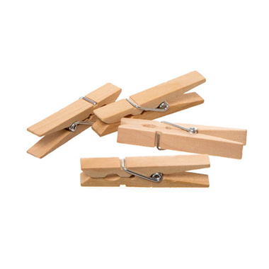 Decorative Pegs - Wooden Peg Natural (45mm) Pack 25