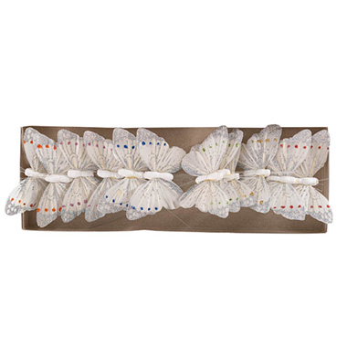 Pick Butterfly 10cm White Pack 12