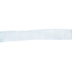 Ribbon Organza Wire Edge Striped Baby Blue (25mmx20m)