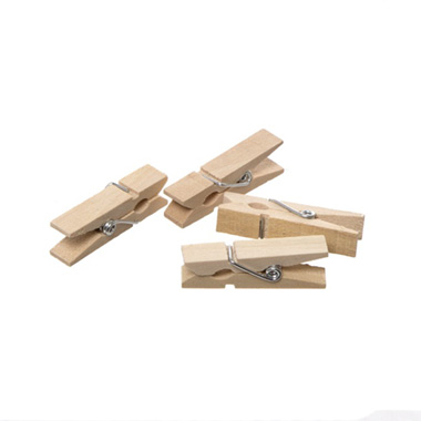 Decorative Pegs - Wooden Craft Pegs Pack 50 Natural (24mm)