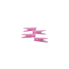 Decorative Pegs - Plastic Craft Pegs Pack 25 Baby Pink (30mm x 4mm)